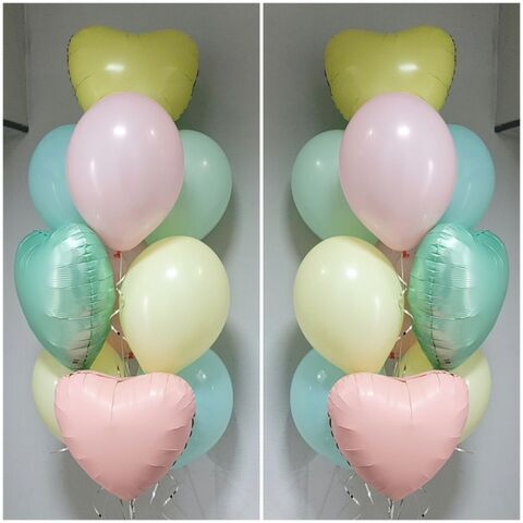 Фонтан пастельных шаров макарунс