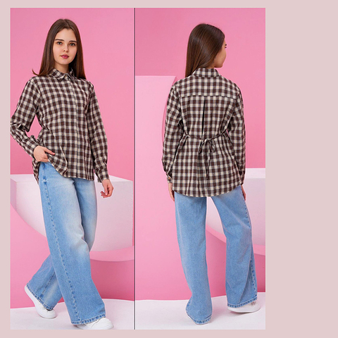 Рубашка хлопок д (9-14) 260410-S2119