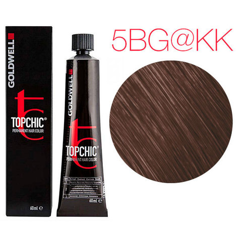 Goldwell Topchic 5BG@KK (Светло-коричневый золото-медный интенсивный) - Стойкая крем-краска