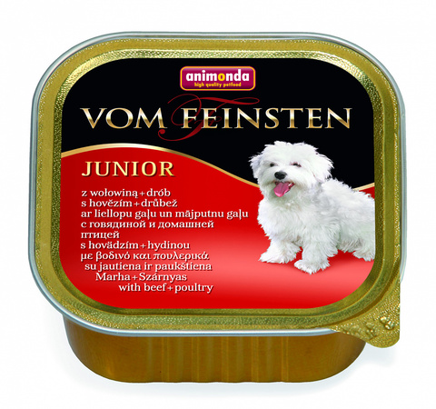 Animonda Vom Feinsten Junior консервы говядина/мясо домашней птицы для щенков и юниоров 150г