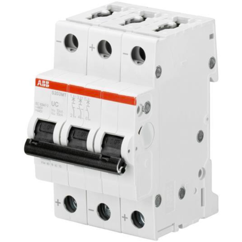 Автоматический выключатель 3-полюсный 0,5 A, тип Z, 10 кА S203MT Z0,5UC. ABB. 2CDS273065R0158
