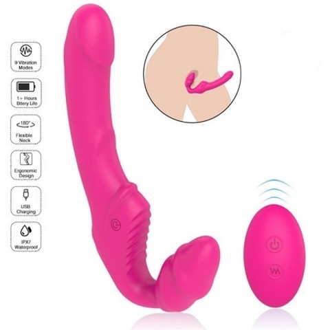 Безремневой G-spot Strapon HWOK с пультом управления