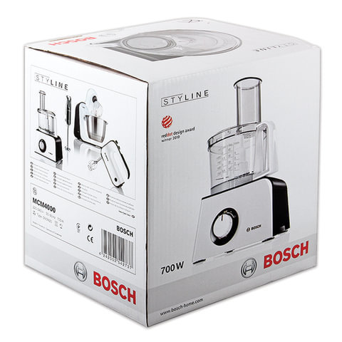 Кухонный комбайн BOSCH MCM4000, 700 Вт, 2 скорости, 5 насадок, белый