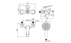 Смеситель для ванны Lemark Bronx - LM3714BL