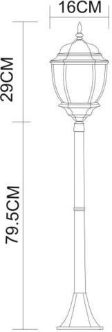 Ландшафтный светильник Arte Lamp PEGASUS A3151PA-1BN