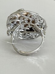 Агат пейзаж (кольцо из серебра)