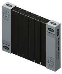 Rifar SUPReMO Ventil 500 антрацит, 8 секций - радиатор с подключением нижним (левым)