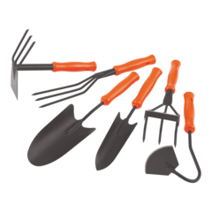 Набор садового инструмента, пластиковые рукоятки, 6 предметов Palisad