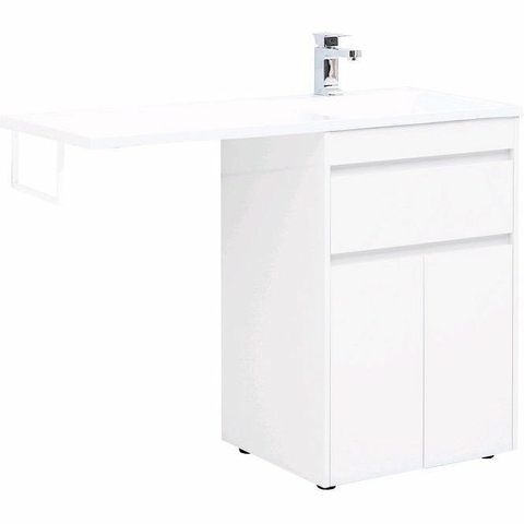 Aquanet 239210 Тумба c раковиной Токио 120 R напольная 1 ящик 2 фасада цвет белый глянец (239210)