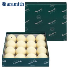 Шары Aramith Premier Pyramid без номеров ø68мм белый биток с логотипом