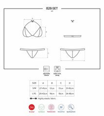 Соблазнительный комплект из 2 частей OBSESSIVE 828 Set-1