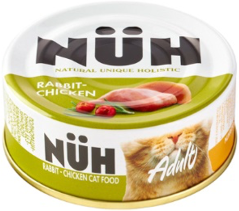 NUX консервы для кошек беззерновые (кролик и цыпленок) 100 г