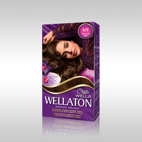 Крем- краска Wellaton для волос 5/0 Темный дуб