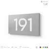 Номер на дверь 191, табличка на дверь для офиса, квартиры, кабинета, аудитории, склада, серый 120х70 мм, Айдентика Технолоджи