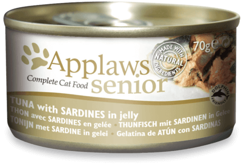 купить  Applaws Cat Jelly Senior Tuna with Sardine in Jelly консервы для пожилых кошек, тунец и сардинки