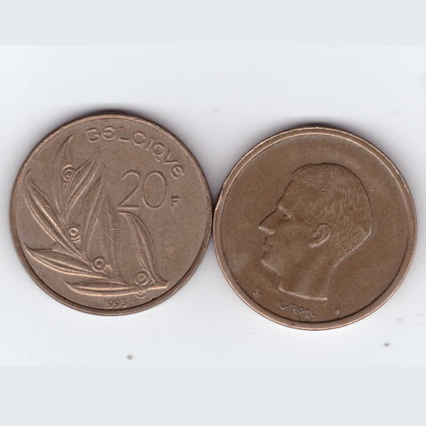 20 франков Бельгия (случайный год)