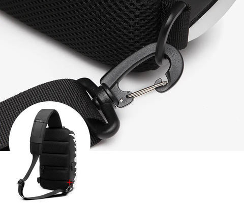 Картинка рюкзак однолямочный Ozuko 9281 black - 9