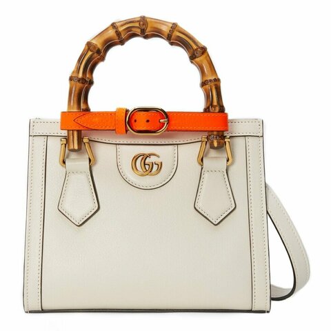 Сумка-тоут Gucci Diana размера мини белый
