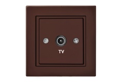 Розетка Телевизионная Оконечная (TV) Коричневая LIREGUS EPSILON