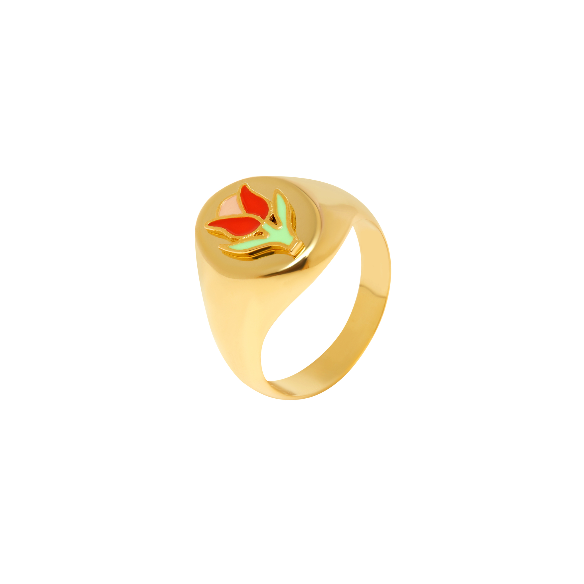 цена WILHELMINA GARCIA Кольцо Gold Tulip Ring