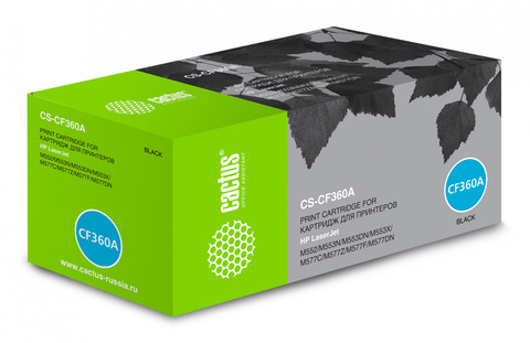 Картридж лазерный Cactus CS-CF360A CF360A черный (6000стр.) для HP CLJ M552dn, M553dn, M553N, M553x