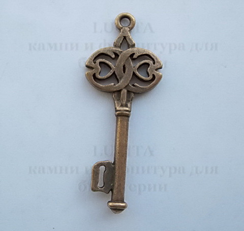 Подвеска "Ключ" (цвет - античная медь)45х18 мм ()