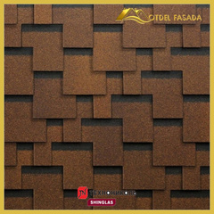 Гибкая черепица ТехноНиколь SHINGLAS Болеро Терракота 3 м2