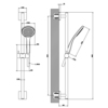 Gessi 47314#031 Gessi Emporio Emporio shower Штанга в комплекте с душевой лейкой легкой очистки, шланг 1,50 м, цвет: Chrome