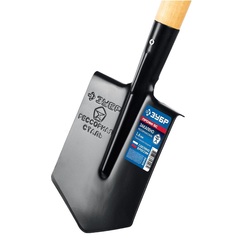 ЗУБРПРОФИ5С, 150х185х510мм, полотно рессорная сталь 1.6мм закалено, дерев. черенок высш. сорт, туристическая лопата,Профессионал(39458)