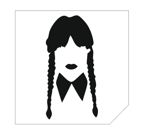 Трафарет для блеск-тату 6*6 уэнсдэй 777P