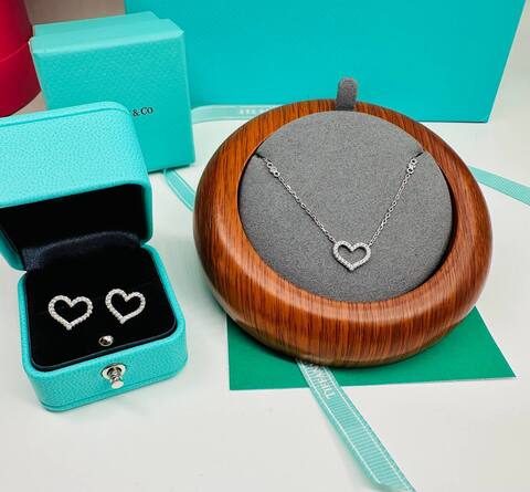 Серьги сердце Tiffany