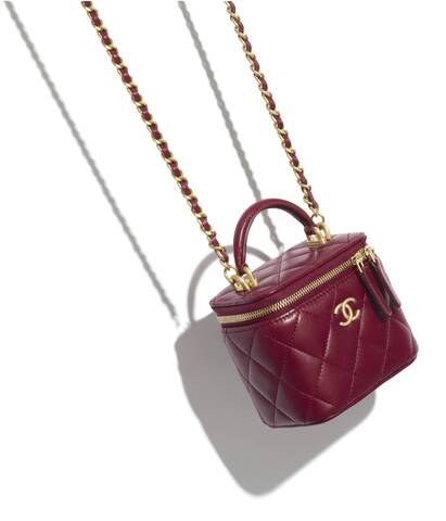 Сумка Chanel Vanity mini , бордовый