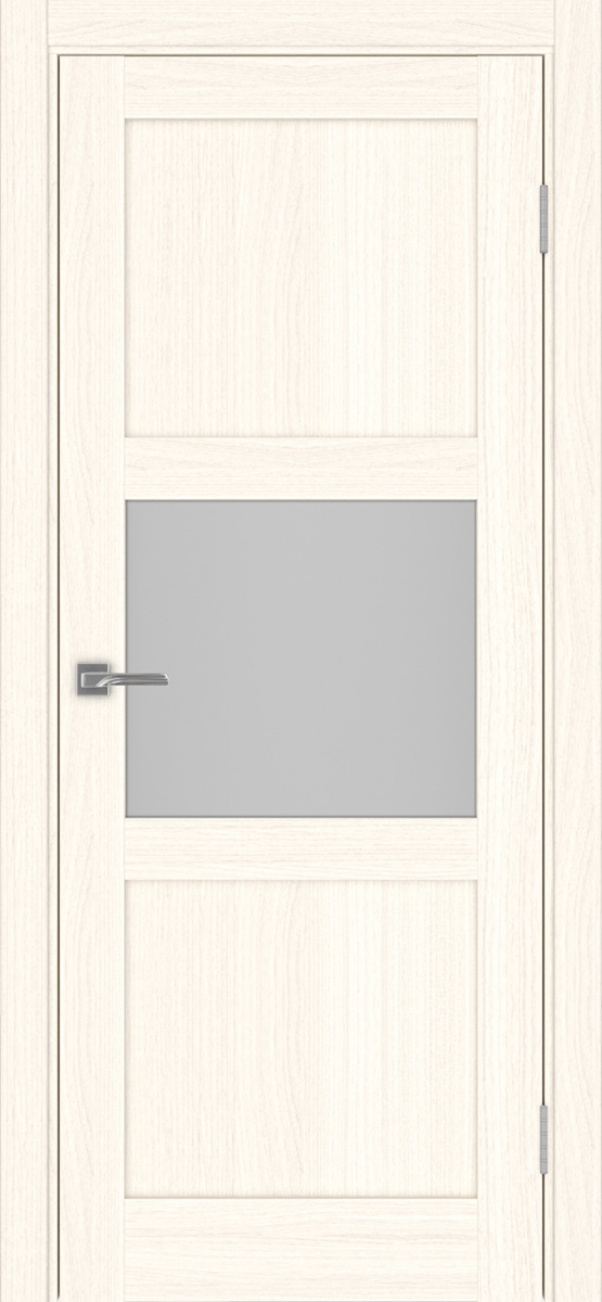 Дверь межкомнатная Оптима Порте Турин 530.121, цвет светлый ясень, экошпон, стекло мателюкс