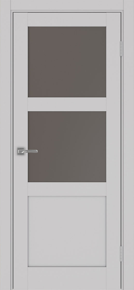 Дверь межкомнатная Оптима Порте Турин 530.221, цвет пепельный, экошпон, стекло бронза