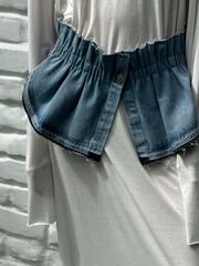 Пояс-баска из джинсы, summer blue