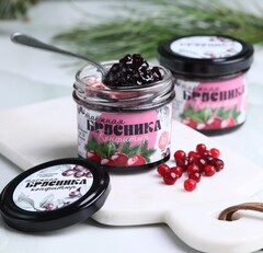 Конфитюр таежный ТАЕЖНАЯ БРУСНИКА / 100 г / банка / Солнечная Сибирь