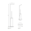 Decor Walther 0522376 Decor Walther Mikado SBK Напольная стойка с ершиком и бумагодержателем, цвет: сталь матовая