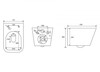 Abber Rechteck AC1201MB-AC0105-AC0121NG Комплект подвесной унитаз черный матовый с инсталляцией AC0105 и кнопкой AC0121NG никель