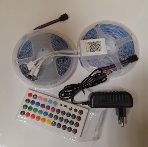 Светодиодная лента 25 м RGB с пультом EVEK