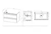 Aquatek AQ77080-MW AQ77080-MW Комплект мебели:Тумба 80 см ВЕГА с раковиной AQ0480-00, 2 ящика,цвет белый мат