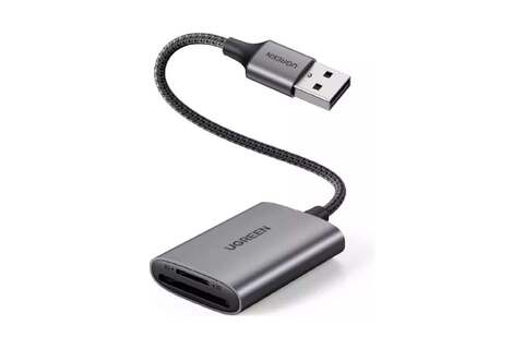 Картридер UGREEN USB-A to SD/TF Memory Card Reader алюминий CM401