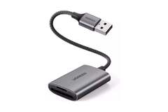 Картридер UGREEN USB-A to SD/TF Memory Card Reader алюминий CM401