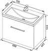 Aquanet 245863 Тумба с раковиной Порто-70 цв.белый (245863)