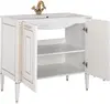 Aquanet 212621 Тумба с раковиной Aquanet Паола 90 белый/золото (литьевой мрамор) (212621)