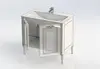Aquanet 212621 Тумба с раковиной Aquanet Паола 90 белый/золото (литьевой мрамор) (212621)