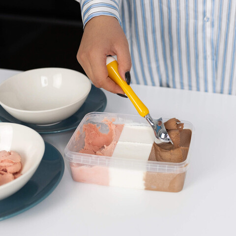 Ложка для мороженого GLASS SKED, желтый, 18.5 см