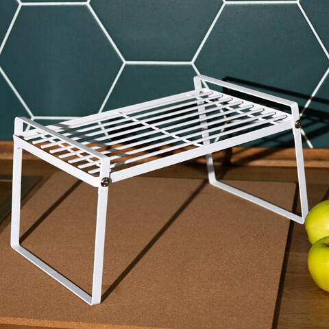 Подставка для кастрюль Bjorkna, цвет: белый, материал: металл, размер: 32*20*18 см.