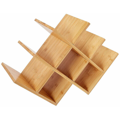 Подставка для 8-ти бутылок PLOMMON , материал: бамбук, цвет: естественный, размеры: 46*16,5*35 см.