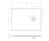 BelBagno TRAY-MR-UNO-AH-120/90-35-NERO-CR TRAY-MR-UNO-AH-120/90-35-NERO-CR Поддон из искусственного мрамора в комплекте с сифоном с декоративной накладкой (хром), чёрный