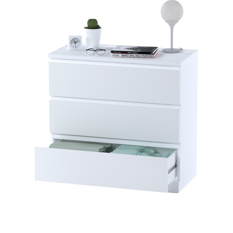Комод Варма 3, 80*77*40см, белый